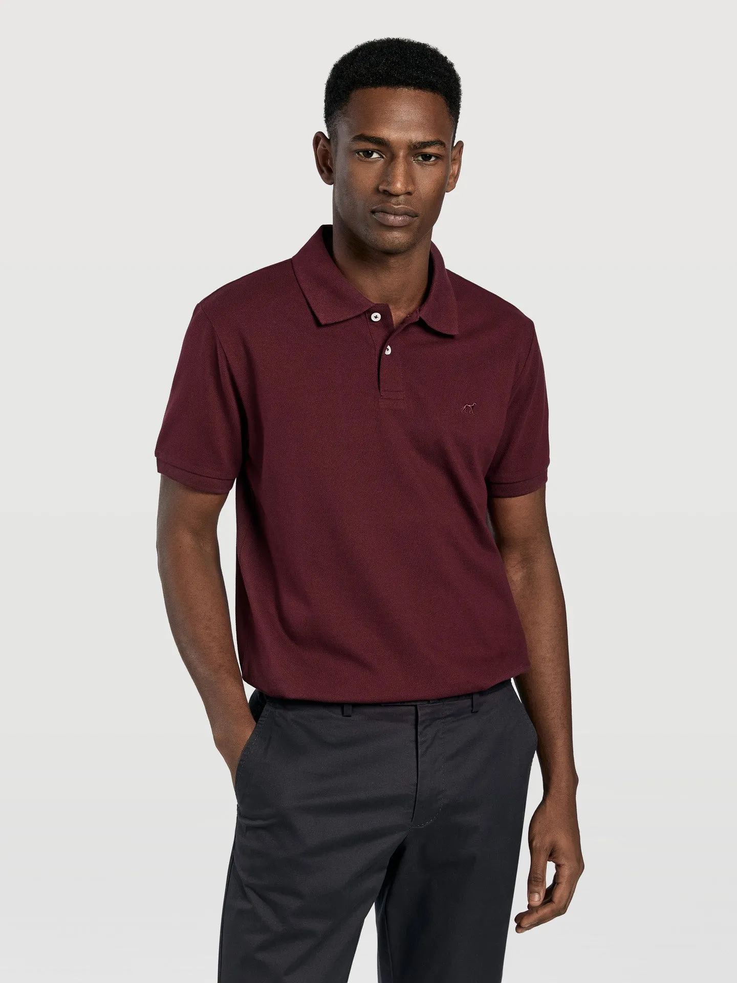 Slim fit piqué polo shirt