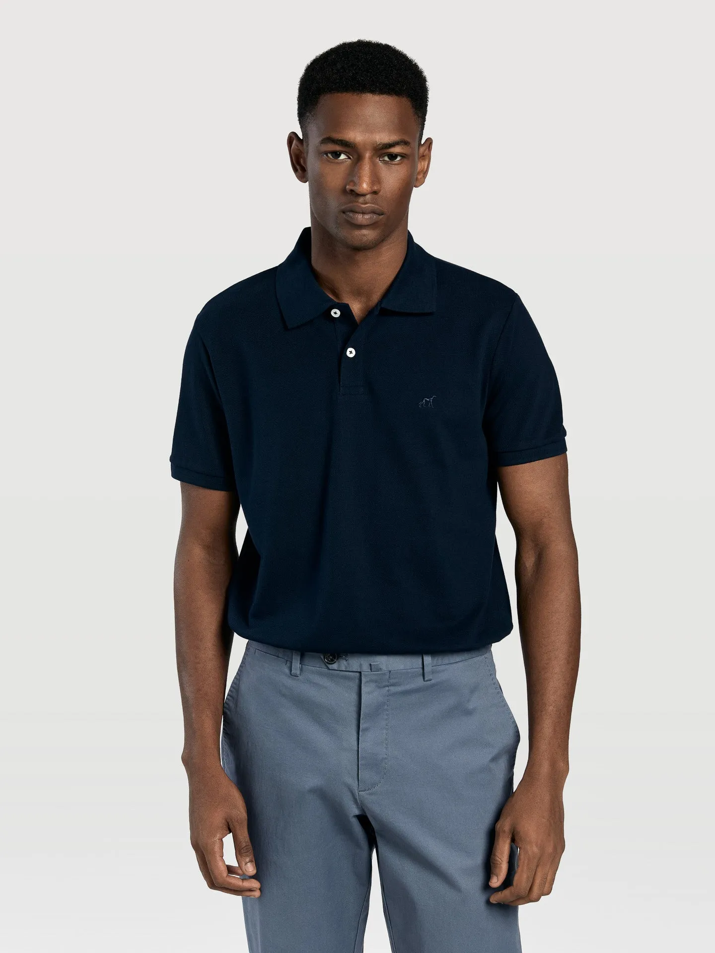 Slim fit piqué polo shirt