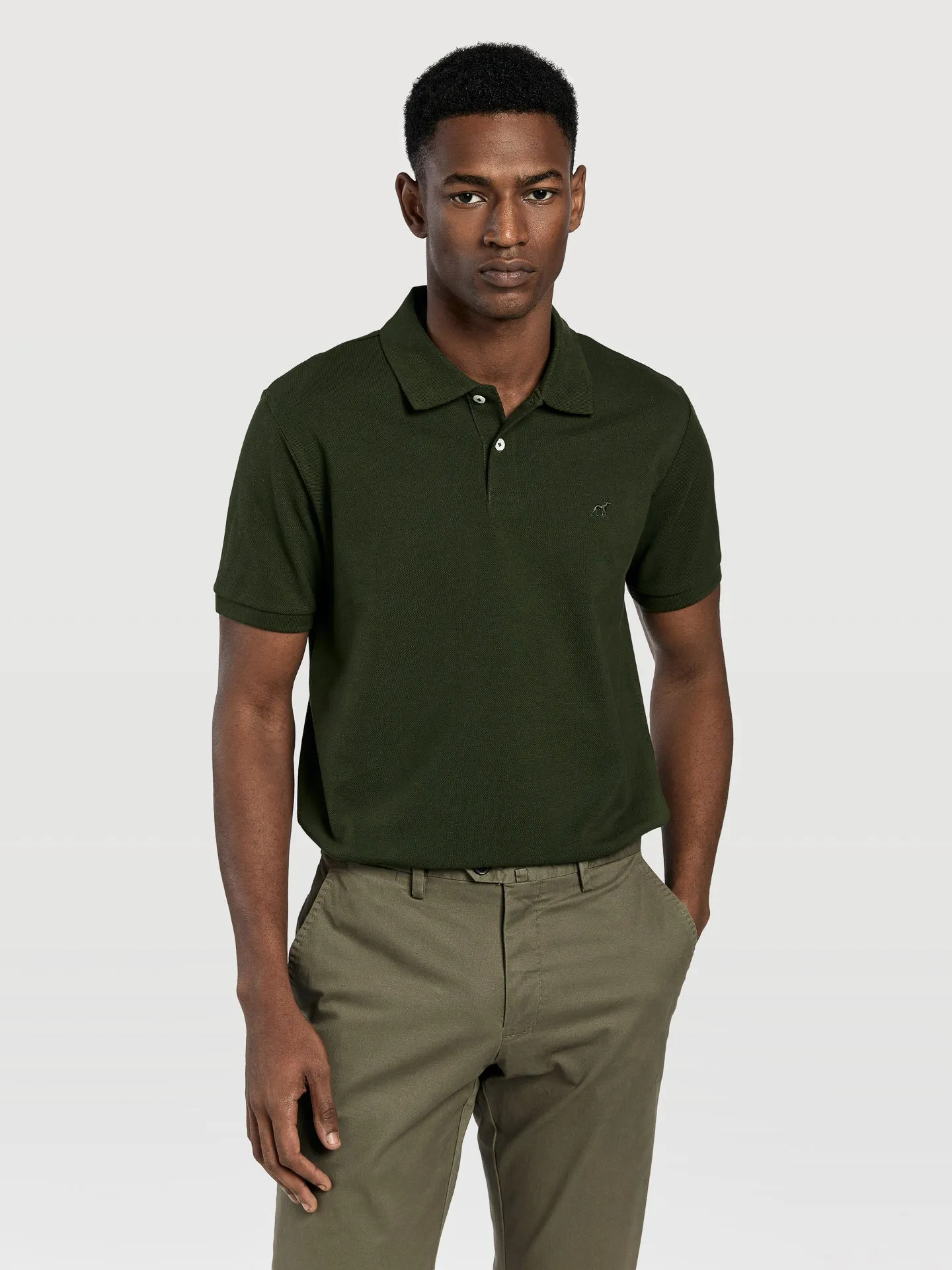 Slim fit piqué polo shirt