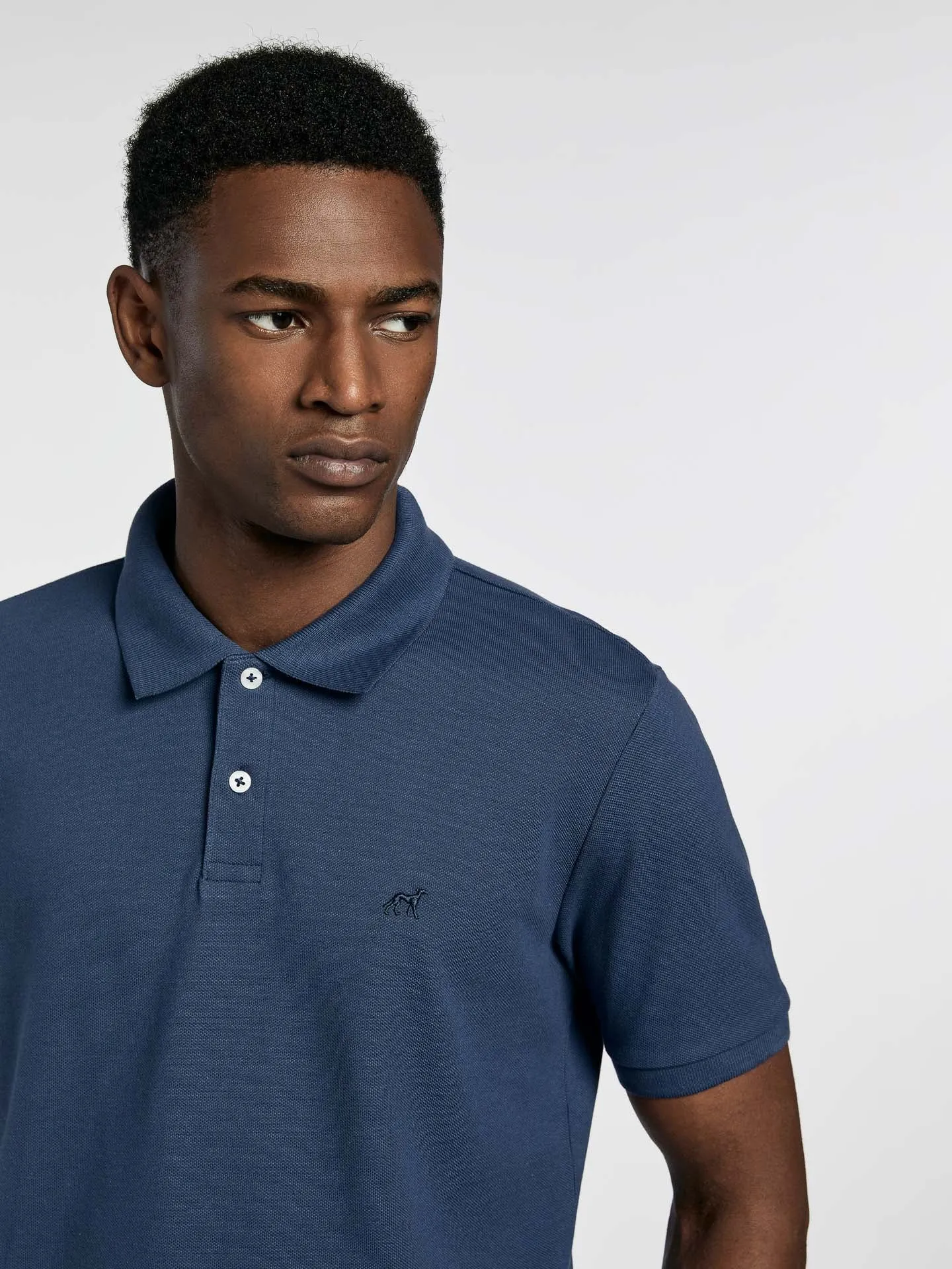 Slim fit piqué polo shirt