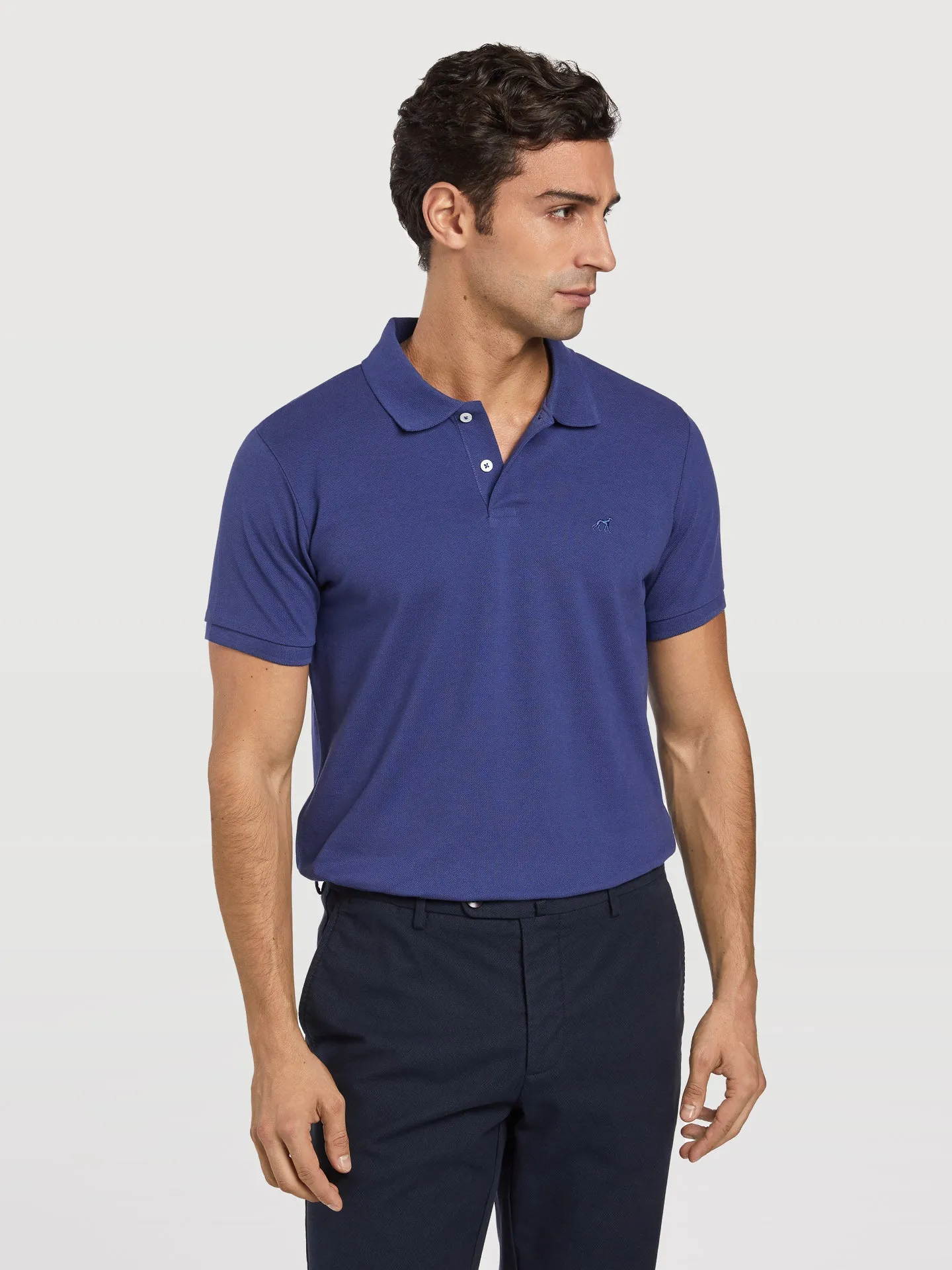 Slim fit piqué polo shirt