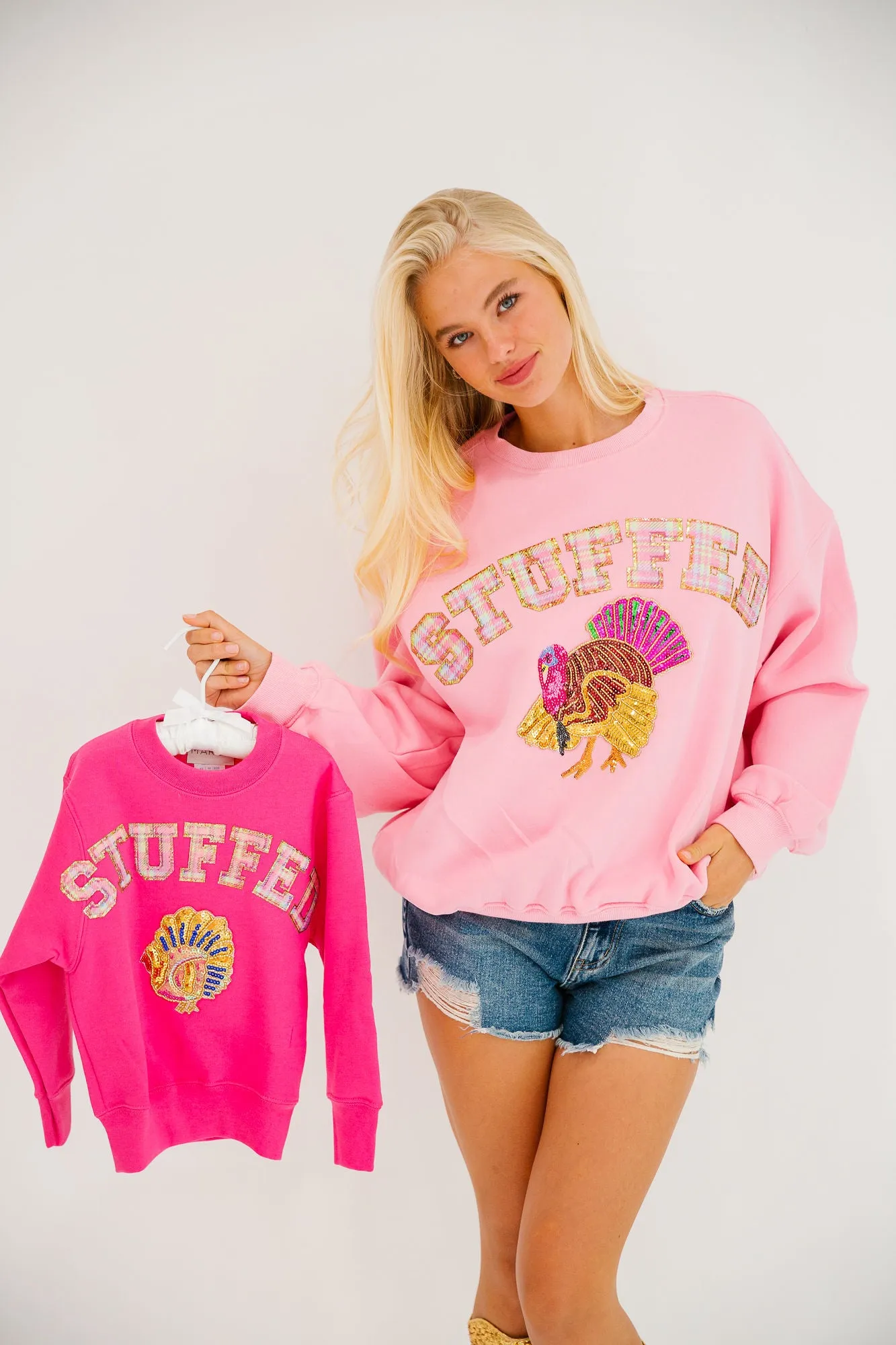 STUFFED PINK PULLOVER