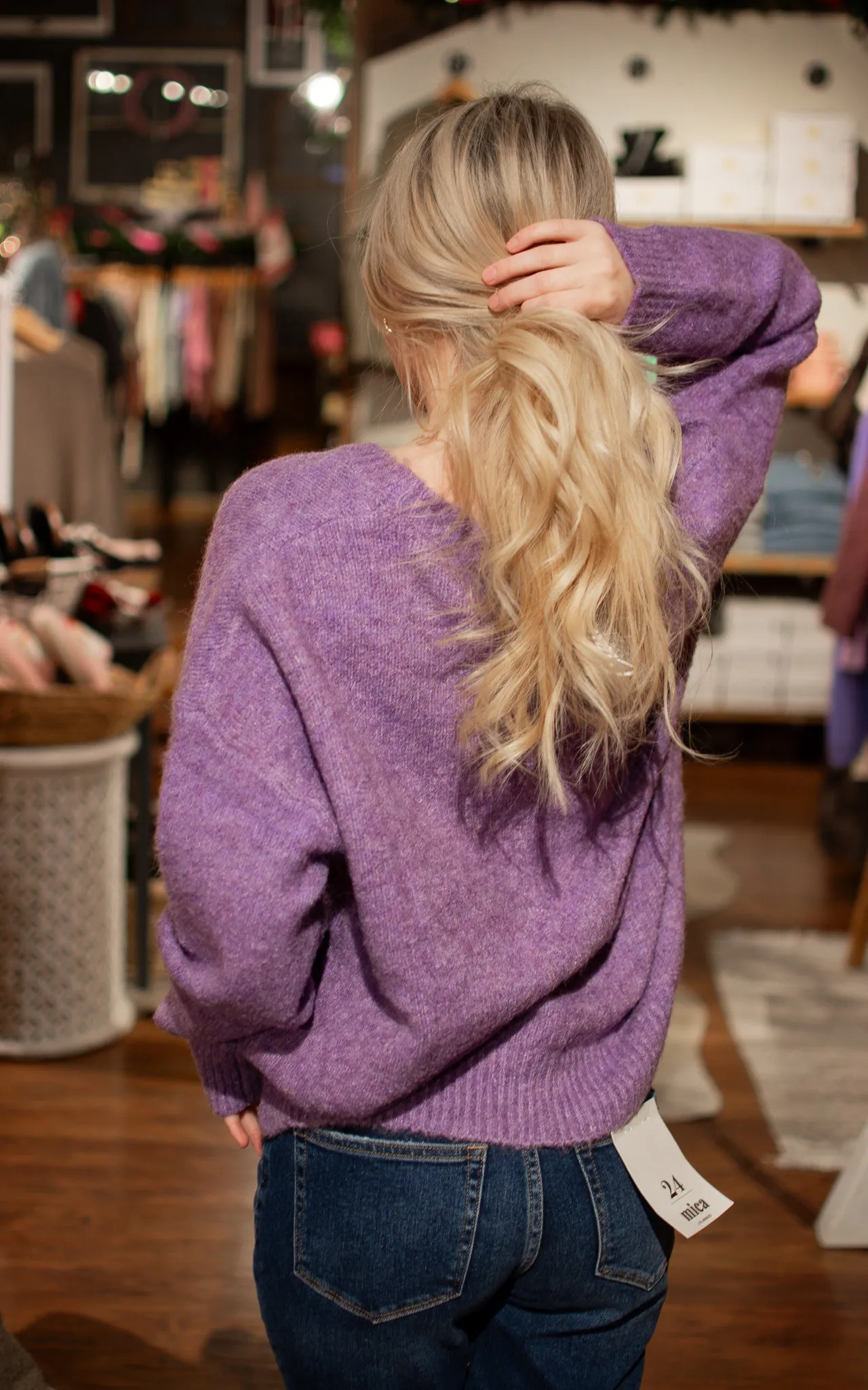 Sugar Plum Boucle Sweater