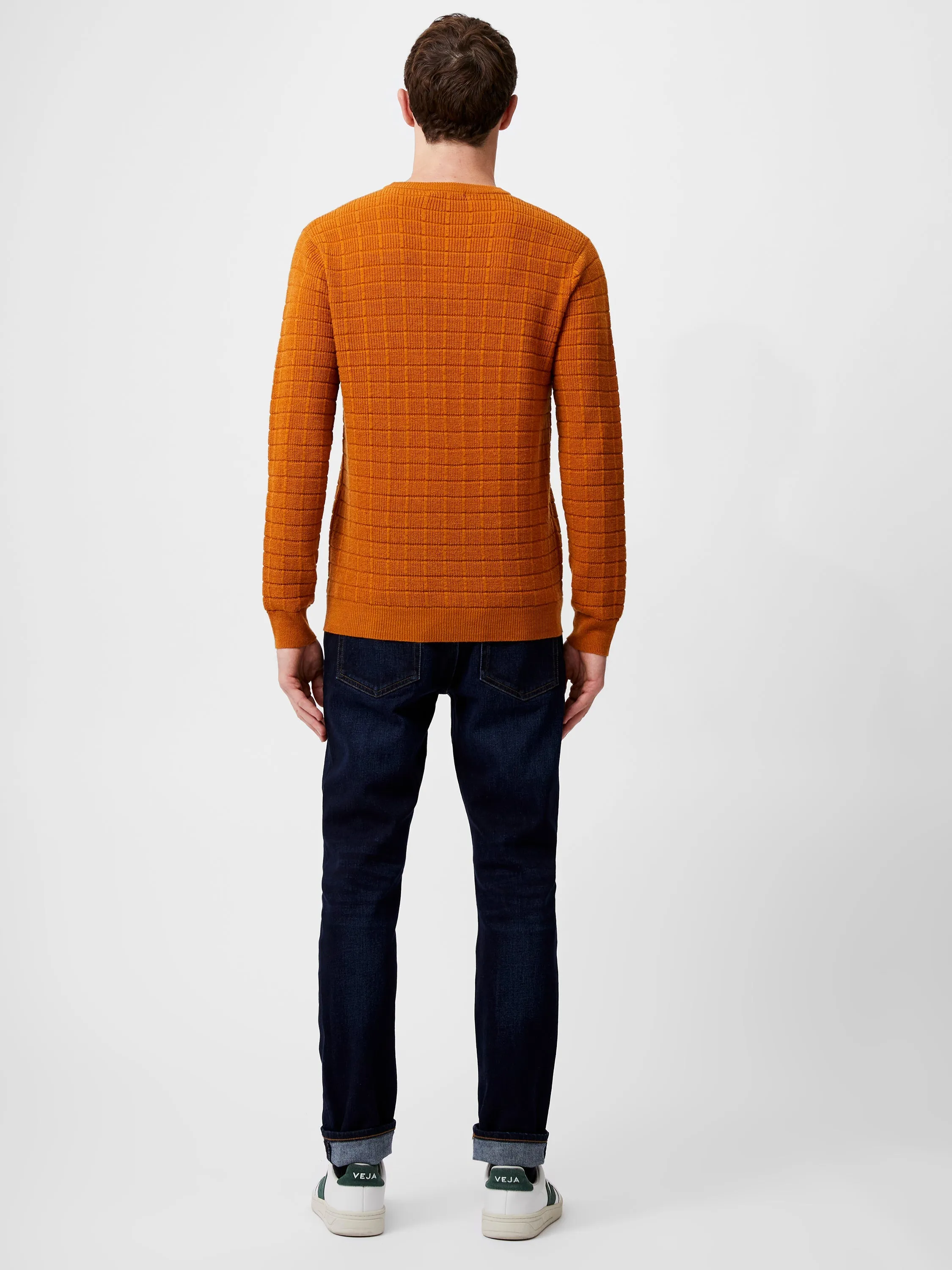 Textured Crew Neck Jumper