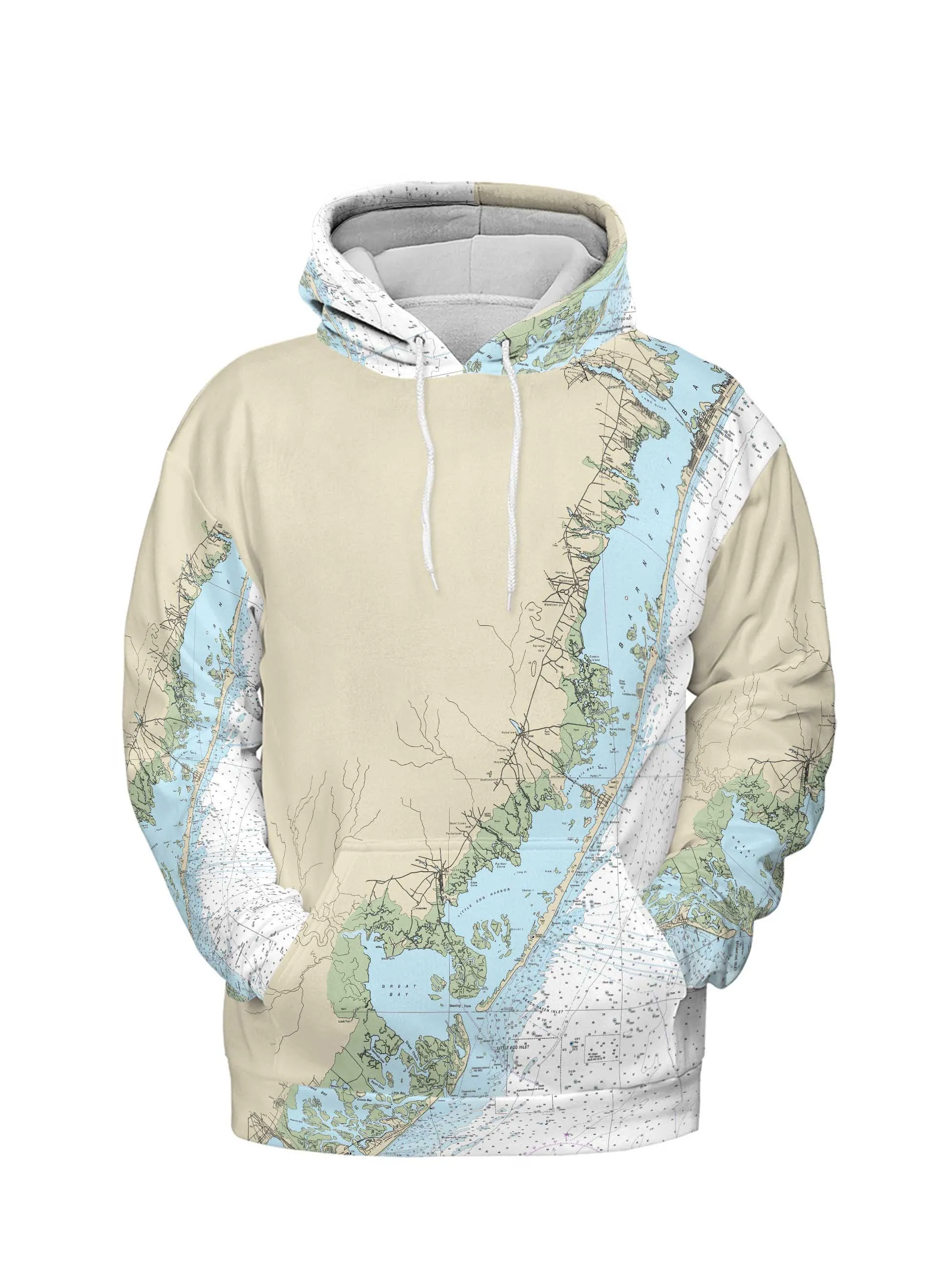 The Long Beach Island Navigator Lightweight Hoodie Sweatshirt