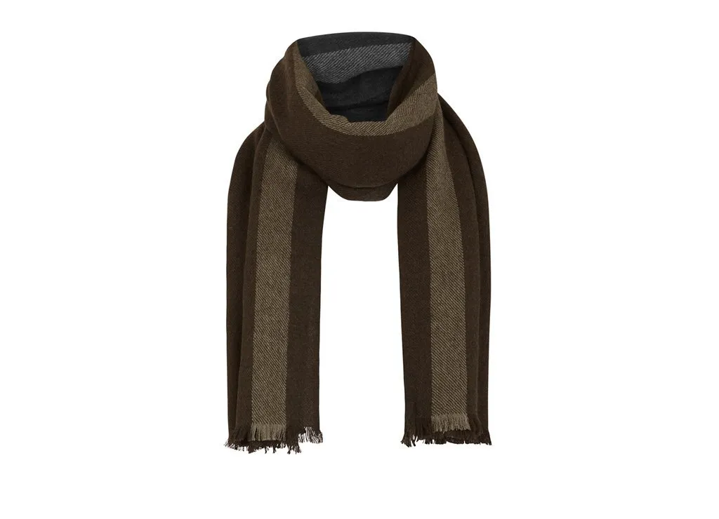 Travel Wrap Classic: Brown with Grey Stripe