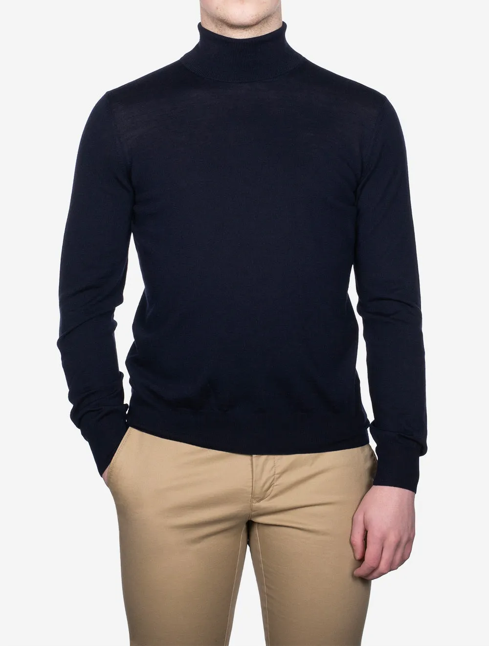 Turtle Neck Knitwear Navy