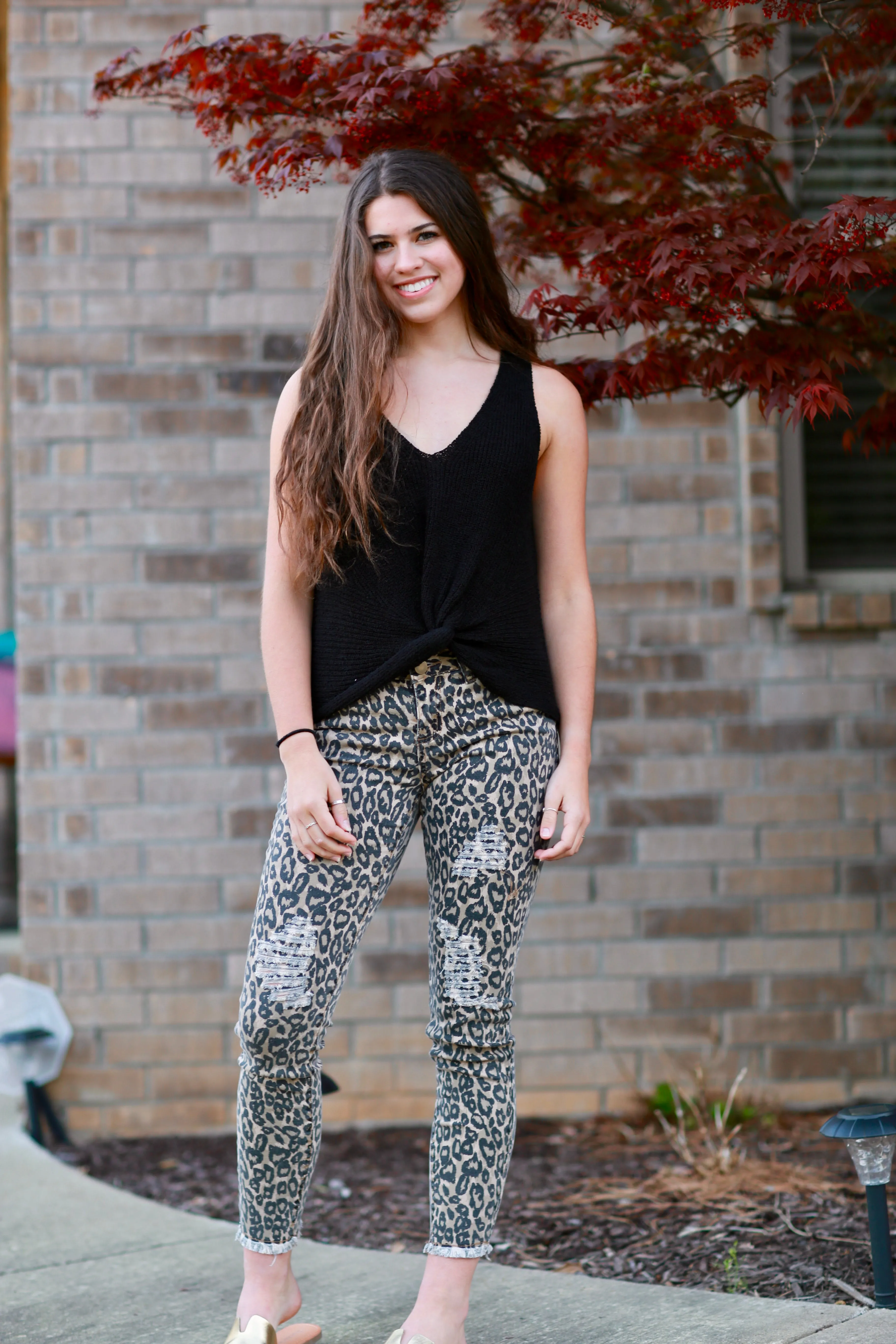 Twisted Sleeveless Sweater in Black