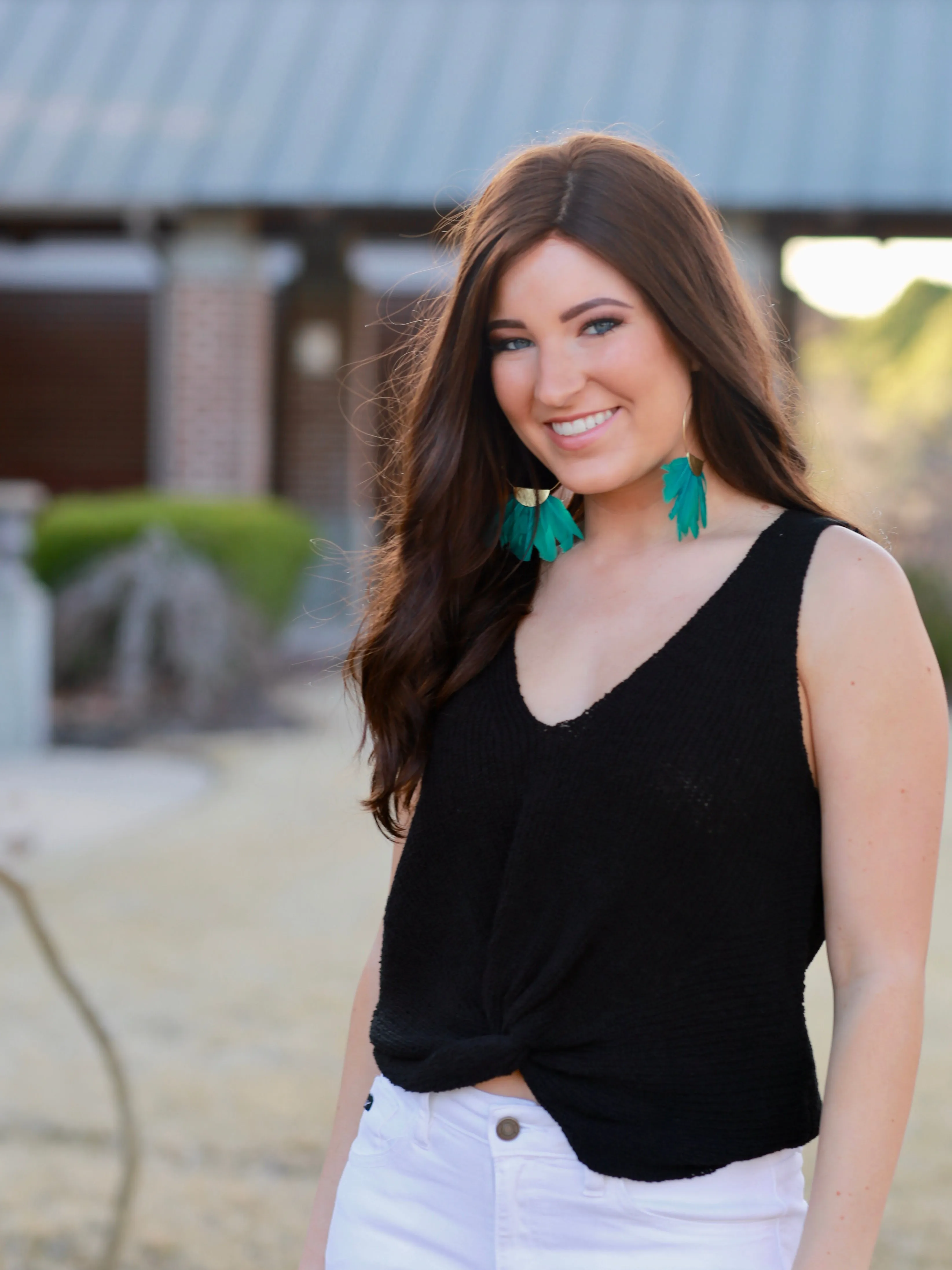 Twisted Sleeveless Sweater in Black