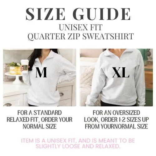 Womens Custom Quarter Zip Pullover Sweatshirt