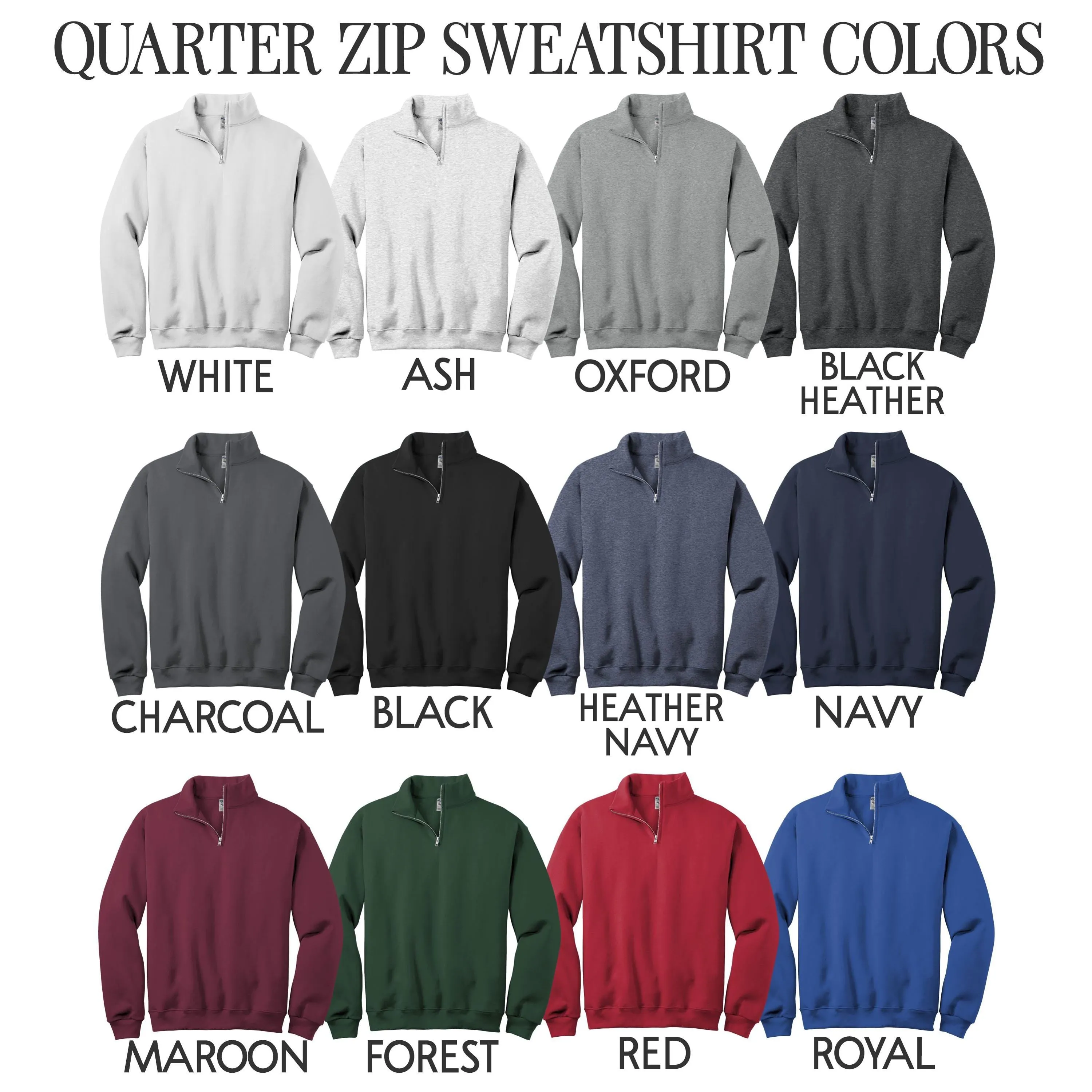 Womens Custom Quarter Zip Pullover Sweatshirt