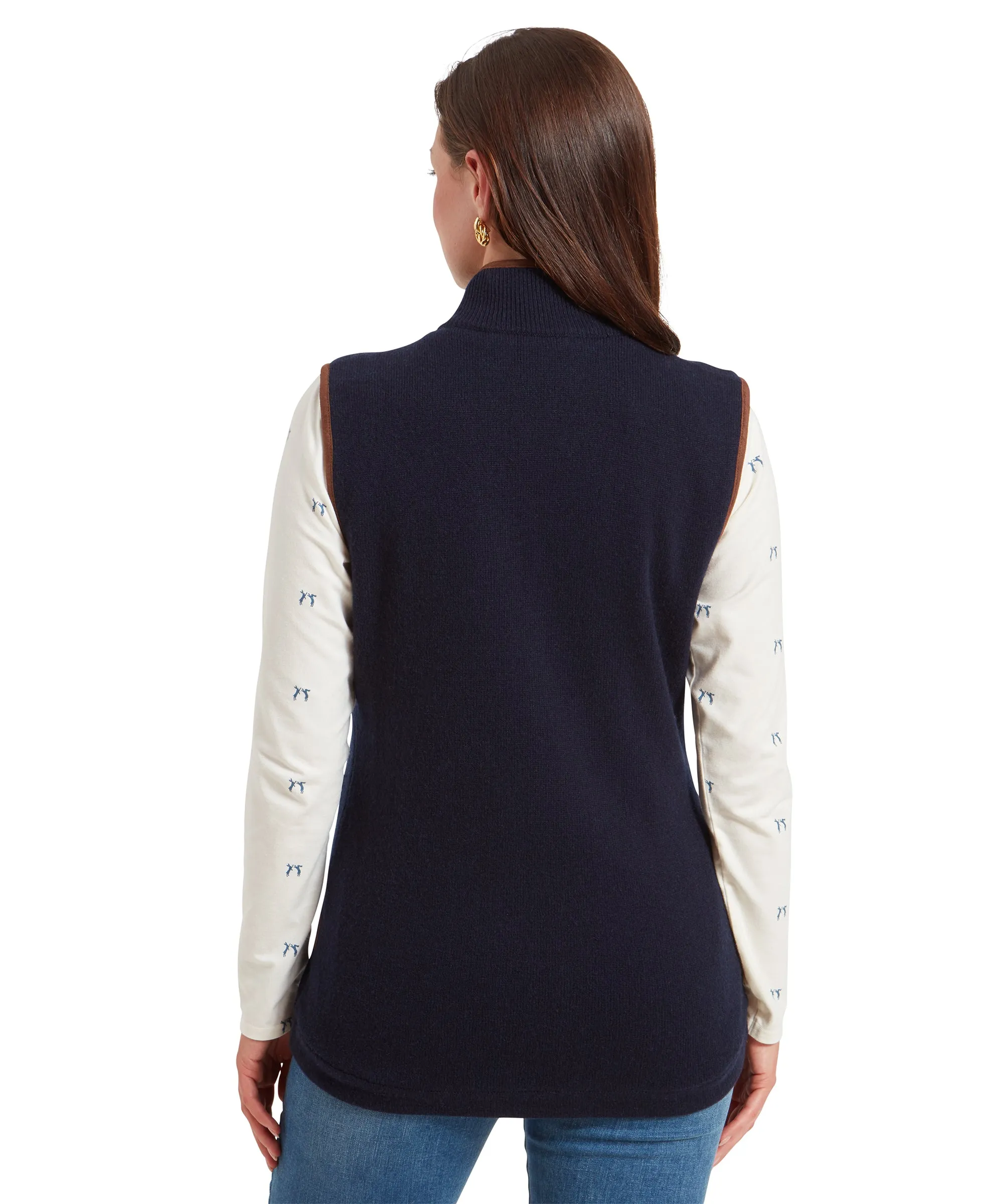 Women's Lambswool Aerobloc Gilet - Navy